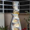 White Fiber Glass Magnum Lamp Water Fountain