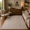 Imperial Knots Ivory Multicolor Kilim Hand Woven Dhurrie 5x8 Feet