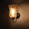 Devansh Metal Electric Wall Light in black Colour with Lavender Shade Count of 1 Light