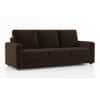 Apollo High Back 3 Seater Fabric Sofa in Dark Earth Colour