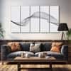 The Castle Decor Abstract Wall Painting Wooden Framed 27x48 Inch for Living Room (Style 1)