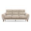Ronan 3 Seater Fabric Sofa In Beige Colour