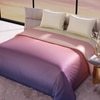 Stoa Paris Comforter for King Size Bed, 300 TC Ultra Satin Fabric  Peach Twilight