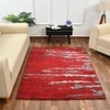 Multicolor Abstract Machine Made Polyester 4 X 6 Feet Carpet