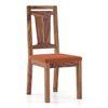 Fidora 4 Seater Dining Table With Set Of 4 Martha Dining Chairs (Colour- Burnt Orange, Finish- Teak)