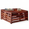 Kingsville Sheesham Wood Contemporary Square Coffee Table In Honey Finish