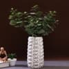 Pineapple Designed Carvings White Ceramic Vase