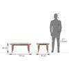 Florence Oval Solid Wood Coffee Table In Teak Finish