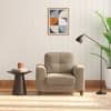 Verona Premium 1 Seater Fabric Sofa in Biscuit Velvet Colour