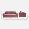 Arab Velvet 3 Seater Sofa Peach Color