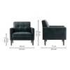 Clark PU Leather Armchair in Grey