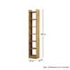 Hexa Engineered Wood Bookshelf Multipurpose Storage Rack in Slate Grey Colour