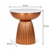 Muse Side Table In Marble Top In Copper Colour