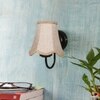 Devansh Black Wall Mounted Lamp With Beige Jute Shade