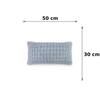 Kelly Knit Quarry Grey Decorative Cushion Cover 12 x 20 Inches