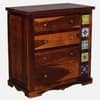 Rangrez Sheesham Wood Chest of Drawers in Honey Oak Finish