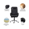 Ettorez Vanity Hb Premium Leatherette Chair In Black Colour