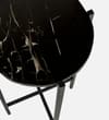 Round Marble Accent Table in Black Colour