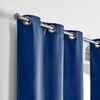 Stoa Paris Satin Window Curtain, 70% Blackout Curtains,   Privacy Lining, Pack of 1, Versailles - Blue Monarch with Back Lining
