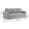 Melano 3 Seater Pull Out Sofa cum Bed  in Grey Colour