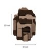 Handmade Wool Shaped Rug Modern Abstract Mocha Brown 9 x 12 Feet Carpet