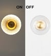 Axton Integrated Single Light Led Wall Fitting In Brass Finish Metal With Frosted White Glass