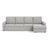Apollo Compact Sofa (Colour : Vapour Grey, Cushion : Soft, Back Type : High Back, Seating Capacity : Right Aligned 3 Seater + Right Aligned Chaise + Ottoman)