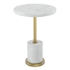 Glen Marble Side Table in Epl Gold Finish