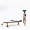 Yoho Solid Wood Dining Table with Four Chairs and Bench in Gold Finish