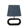 Devansh Blue Jute Table Lamp With Wood Black Base -13