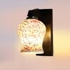Devansh Solid Wood Electric Wall Light in Brown Colour with Multi Shade Count of 1 Light