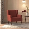 Brando Arm Chair in Dark Coral Color