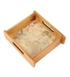 Whispering Blooms Square Wooden Tray - Small