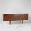Noah Solid Wood Sideboard in Brown Colour