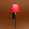 Devansh Metal Electric Wall Light in Black Colour with Red Shade Count of 1 Light