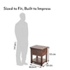 Snooze Solid Wood Bedside Table in Teak Finish