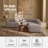Zenliving Wood Left Aligned 3-Seater With Upholstery Non Storage Sofa In Beige Colour