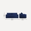 Flycon 3 Seater Pull Out Sofa cum Bed  in Navy Blue Colour