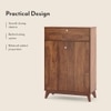 Webster 15 Pair Shoe Rack With Drawer in Sheesham Finish
