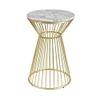Lachlan Metal Side Table in  Gold Finish