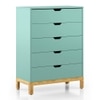 Calla Chest of Five Drawers Finish- Mint Green