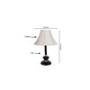 Axl Off White Fabric Shade Table Lamp with Black Iron Base