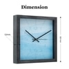 Blue Minimal Numeric Wooden Wall Clock – Modern Square Wall Décor
