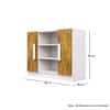 Hexa Engineered Wood Bookshelf in Frosty White and Giant Wood Colour