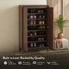 Webster 24 Pair Shoe Rack in Classic Walnut Finish