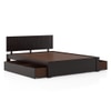Kuba Solid Wood King Size Drawer Storage Bed In Mahogany Finish