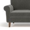 Oxford 2 Seater Fabric Sofa in Ash Grey Velvet Colour