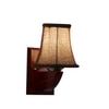 Devansh Wood Wall Mounted Lamp With Beige Jute Shade