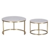 Selma Round Metal Coffee Table In Gold Finish