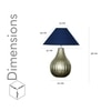 Joanna Metal Table Lamp With Black Cotton Shade